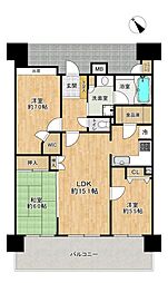 ゼファー検見川浜リバテージ 3LDKの間取図画像