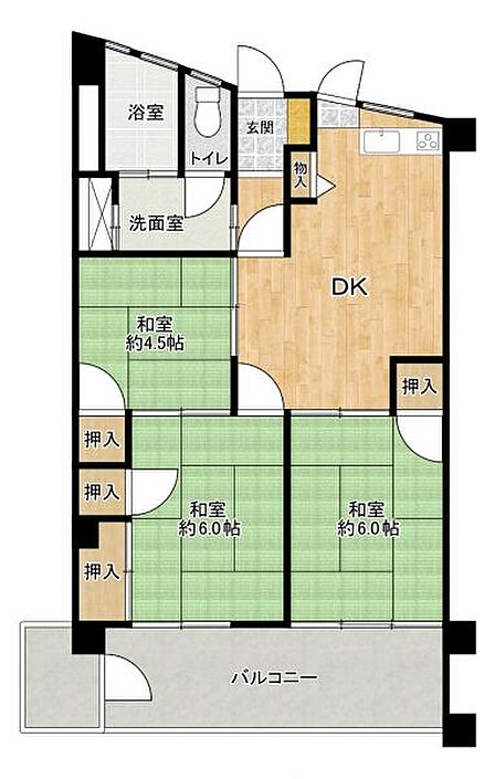 3DK 間取り