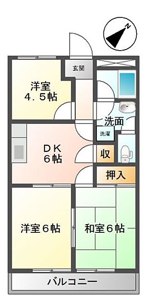 メゾンエクセル ｜兵庫県加古川市別府町別府(賃貸アパート3DK・2階・51.30㎡)の写真 その4