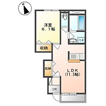 兵庫県加古川市野口町野口（賃貸アパート1LDK・1階・44.63㎡） その2