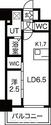 メイクスWアート金山ウエスト 4階1LDKの間取り