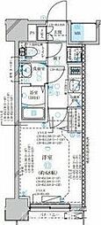 名古屋市営東山線 中村日赤駅 徒歩8分の賃貸マンション 13階1Kの間取り