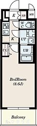 S-RESIDENCE浄心II 5階1Kの間取り