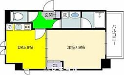 良庵 7階1DKの間取り