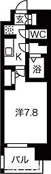 メイクスデザイン上前津 3階1Kの間取り