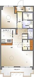 矢野マンション 3階1LDKの間取り