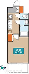 プレサンス名古屋ルクソリア 9階1Kの間取り