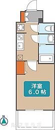 プレサンス新栄ユリシス 6階1Kの間取り