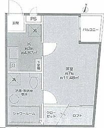 コンフォート泉 2階1Kの間取り