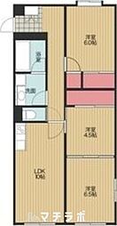 プレシアス赤城 3階3LDKの間取り