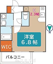 プレサンス桜通アベニュー ワンルームの間取図画像