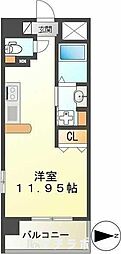 リバージュ ワンルームの間取図画像