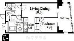 セイント橘 1LDKの間取図画像