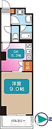 RESIDIA東桜 1DKの間取図画像