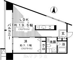 RESIDIA東桜2 1LDKの間取図画像