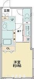 LUORE大曽根 1Kの間取図画像