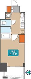 プレサンスサカエリバースタイル 1Kの間取図画像
