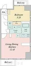 レジディア久屋大通2 1LDKの間取図画像