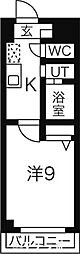 サンパティーク東片端 1Kの間取図画像