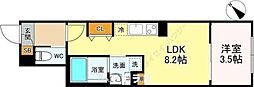 LUORE黒川EAST 1LDKの間取図画像