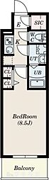 S-RESIDENCE黒川本通一丁目 1Kの間取図画像
