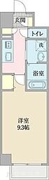 KSmart今池 1Kの間取図画像