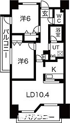 ヴィラエーデル大須 2LDKの間取図画像