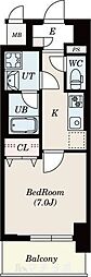 ルディアマン 1Kの間取図画像