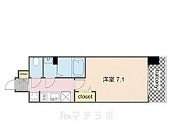 プレサンス大須観音 1Kの間取図画像