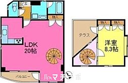 ローズガーデン楠元 1LDKの間取図画像
