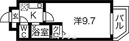 シテイライフ池下 1Kの間取図画像