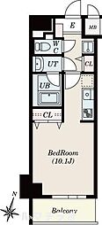 ノヴェル新栄 ワンルームの間取図画像