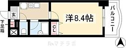 現代ハウス新栄 1Kの間取図画像