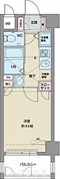 パルティール鶴舞 1Kの間取図画像