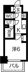 エステート金山 1Kの間取図画像