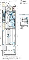 エステムコート名古屋鶴舞シエル 1Kの間取図画像