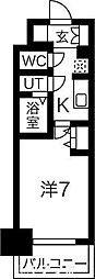 メイクスWアート丸の内 1Kの間取図画像