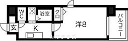 リアライズ記念橋 1Kの間取図画像