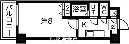 リアライズ松原 1Kの間取図画像
