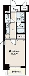 プラチナム 1Kの間取図画像