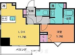グランパセオ名古屋伏見 1LDKの間取図画像