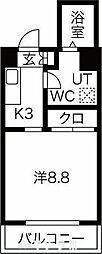 グランデ浅間町 1Kの間取図画像