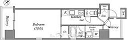 パラッツオスペチアーレ 1Kの間取図画像