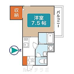 ラ・ルーシュ泉 1Kの間取図画像