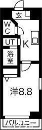 サンパティーク東片端 1Kの間取図画像