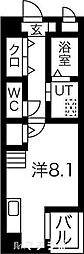 ワイズ東別院 ワンルームの間取図画像