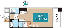 N.S.ZEAL大曽根 ワンルームの間取図画像