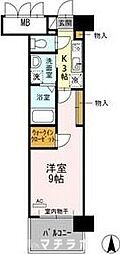 グランドソレイユ名駅 1Kの間取図画像