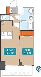 プレサンス桜山駅前アフォード 1LDKの間取図画像