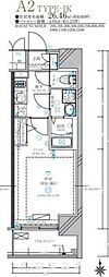 ディアレイシャス名古屋太閤通IV 1Kの間取図画像